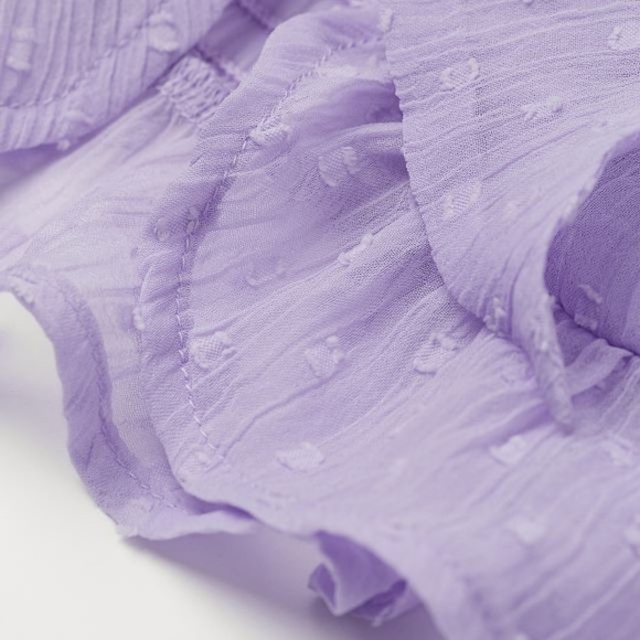 H&M Purple Flounce Trimmed Crop Top - Picture 5 of 5